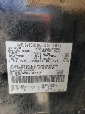 Photo 11 VIN: 1FTNW21F01ED86202 - FORD F250 SUPER 