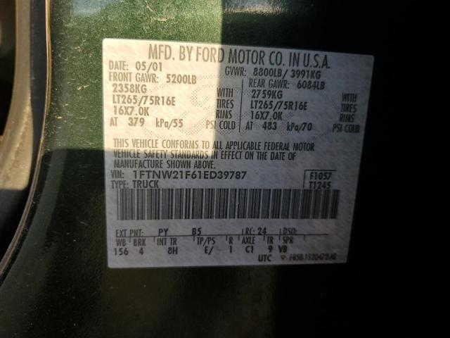 Photo 12 VIN: 1FTNW21F61ED39787 - FORD F250 SUPER 