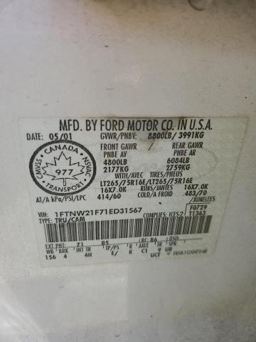 Photo 11 VIN: 1FTNW21F71ED31567 - FORD F250 SUPER 