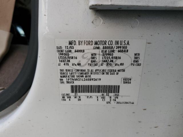 Photo 11 VIN: 1FTNW21L24EB92619 - FORD F250 SUPER 