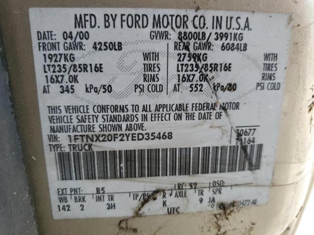 Photo 11 VIN: 1FTNX20F2YED35468 - FORD F250 SUPER 