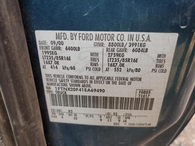 Photo 11 VIN: 1FTNX20F41EA69490 - FORD F250 SUPER 