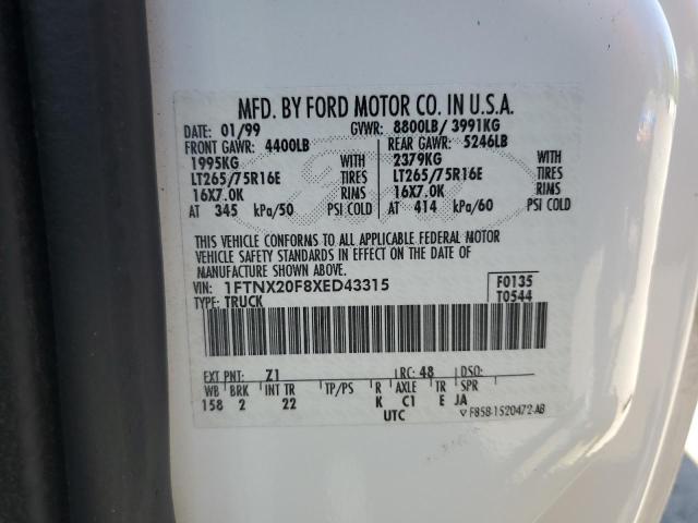 Photo 11 VIN: 1FTNX20F8XED43315 - FORD F250 