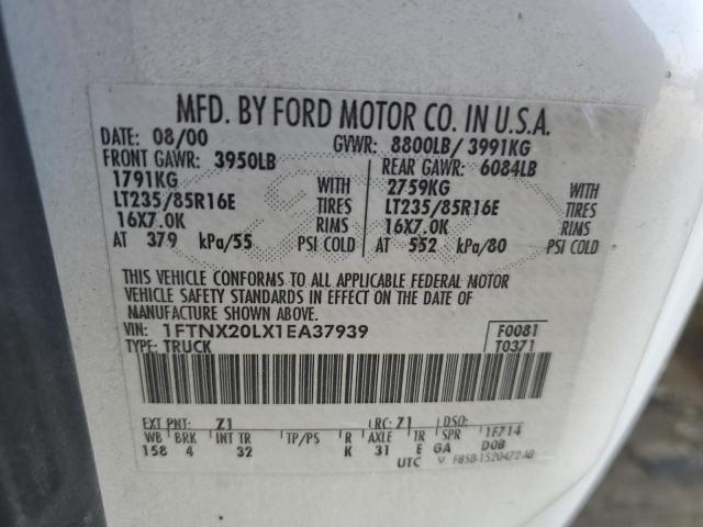 Photo 11 VIN: 1FTNX20LX1EA37939 - FORD F250 SUPER 