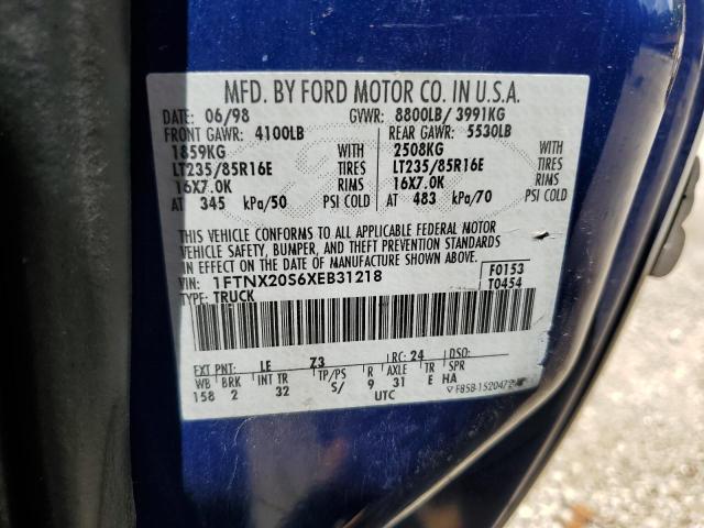 Photo 12 VIN: 1FTNX20S6XEB31218 - FORD F250 