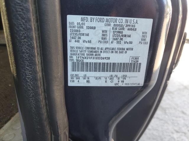 Photo 11 VIN: 1FTNX21F31ED26928 - FORD F250 SUPER 