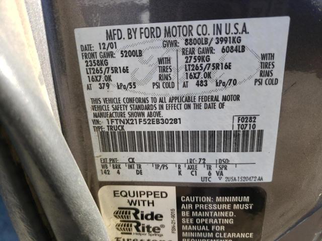 Photo 11 VIN: 1FTNX21F52EB30281 - FORD F250 