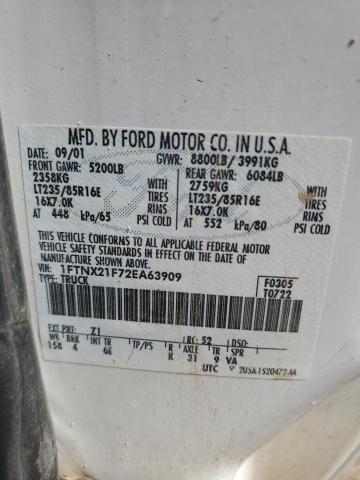 Photo 11 VIN: 1FTNX21F72EA63909 - FORD F250 SUPER 