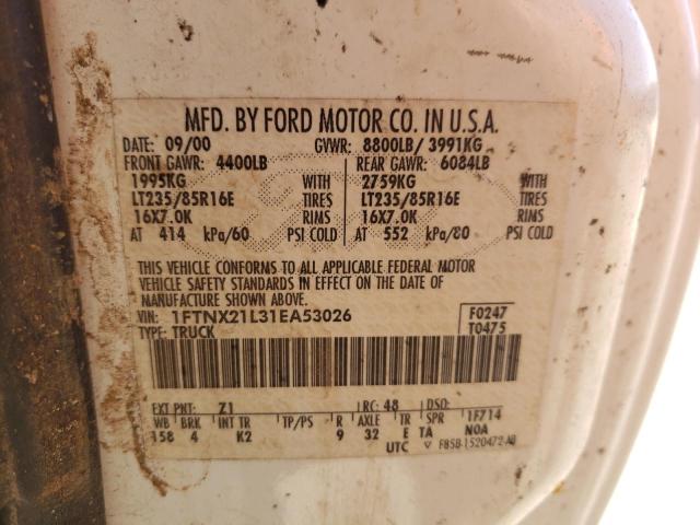 Photo 11 VIN: 1FTNX21L31EA53026 - FORD F250 SUPER 