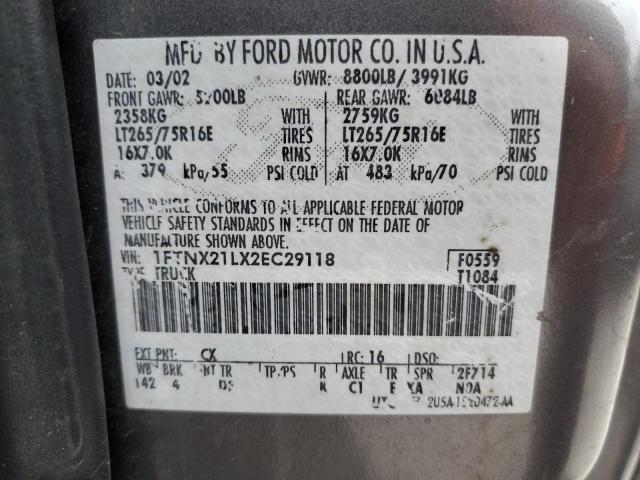 Photo 11 VIN: 1FTNX21LX2EC29118 - FORD F250 