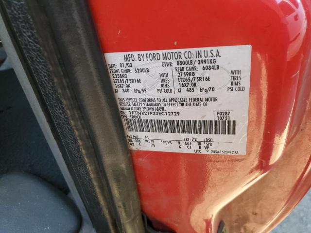 Photo 11 VIN: 1FTNX21P33EC12729 - FORD F250 SUPER 