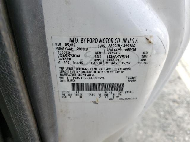 Photo 11 VIN: 1FTNX21P53EC87870 - FORD F250 