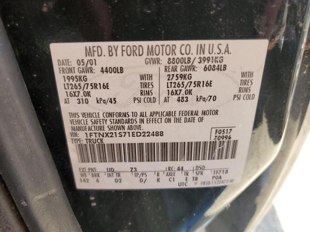 Photo 11 VIN: 1FTNX21S71ED22488 - FORD F250 