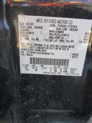 Photo 11 VIN: 1FTPW12525KE66116 - FORD F150 SUPER 