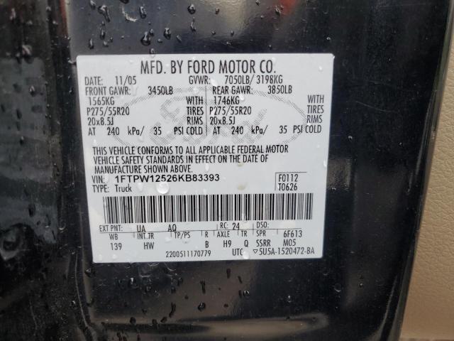 Photo 11 VIN: 1FTPW12526KB83393 - FORD F-150 