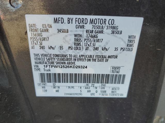 Photo 11 VIN: 1FTPW12526KD29324 - FORD F-150 