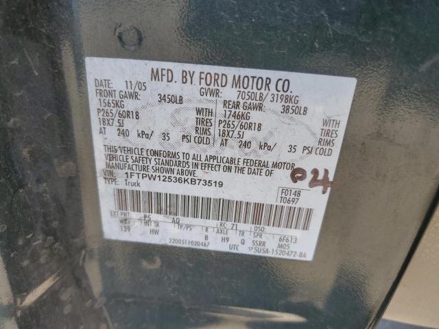 Photo 11 VIN: 1FTPW12536KB73519 - FORD F150 SUPER 