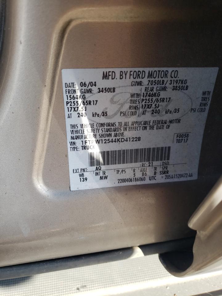 Photo 11 VIN: 1FTPW12544KD41228 - FORD F-150 