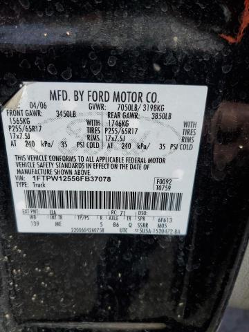 Photo 11 VIN: 1FTPW12556FB37078 - FORD F-150 