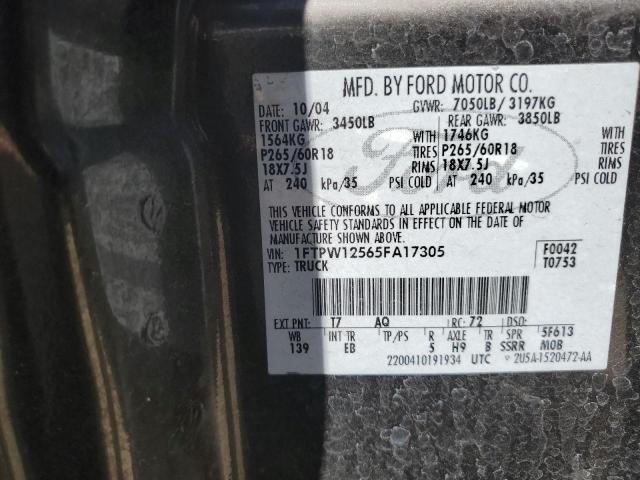 Photo 11 VIN: 1FTPW12565FA17305 - FORD F150 SUPER 