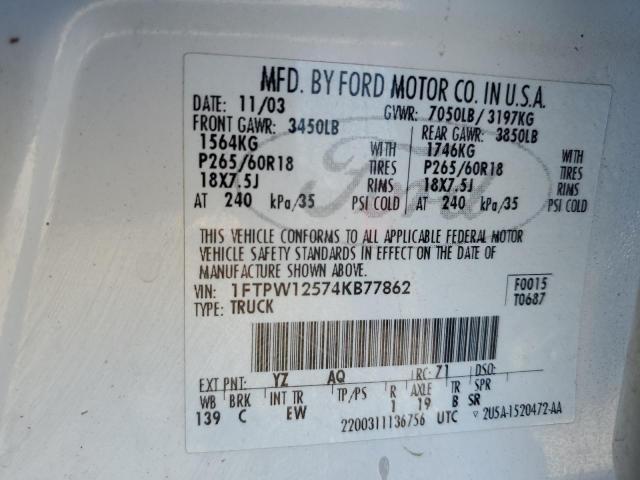 Photo 11 VIN: 1FTPW12574KB77862 - FORD F-150 