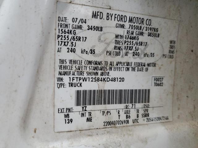 Photo 11 VIN: 1FTPW12584KD48120 - FORD F-150 