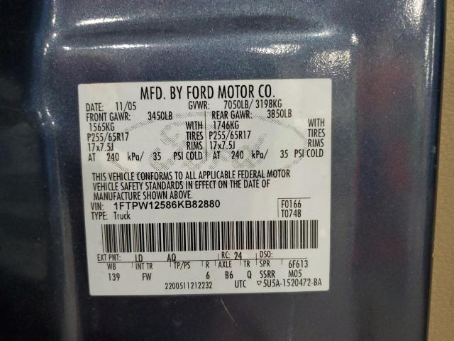 Photo 11 VIN: 1FTPW12586KB82880 - FORD F150 SUPER 