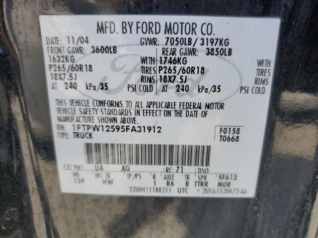 Photo 11 VIN: 1FTPW12595FA31912 - FORD F-150 