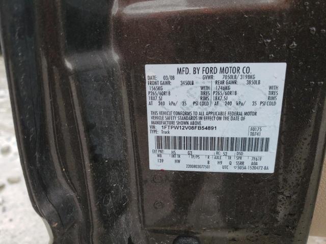 Photo 11 VIN: 1FTPW12V08FB54891 - FORD F-150 