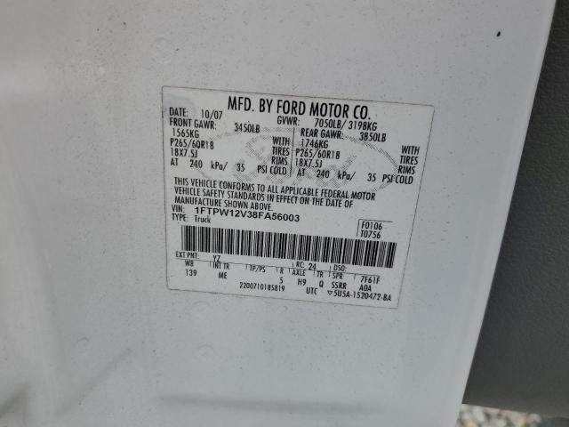 Photo 11 VIN: 1FTPW12V38FA56003 - FORD ALL MODELS 