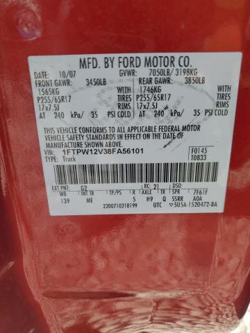 Photo 11 VIN: 1FTPW12V38FA56101 - FORD F150 SUPER 