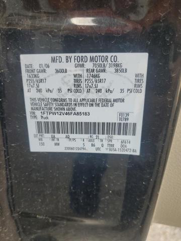 Photo 12 VIN: 1FTPW12V46FA85183 - FORD F150 SUPER 