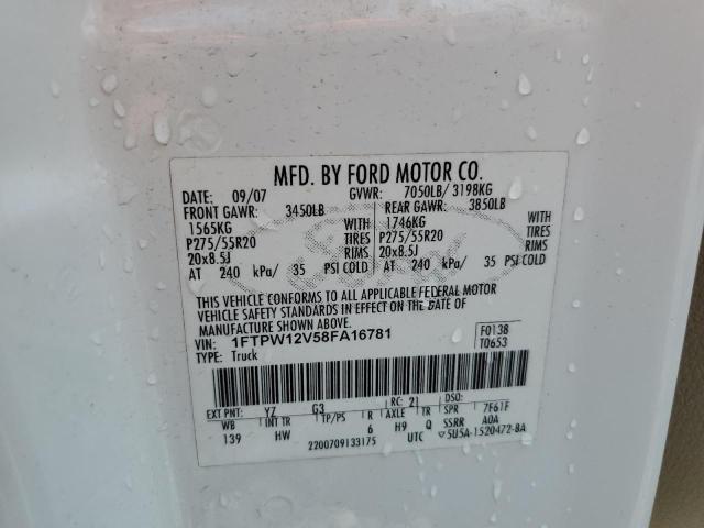 Photo 11 VIN: 1FTPW12V58FA16781 - FORD F-150 