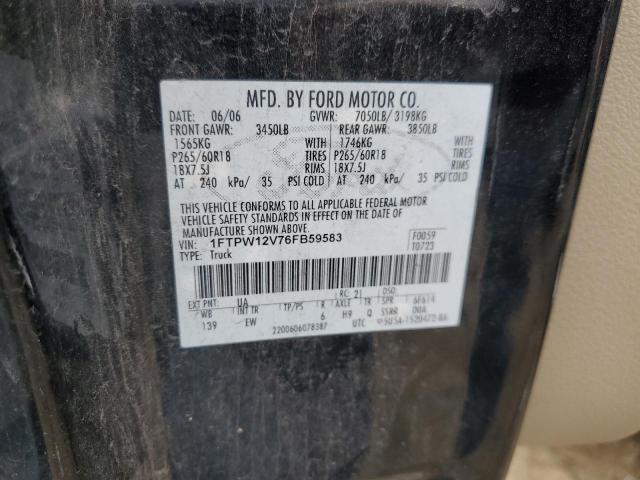 Photo 11 VIN: 1FTPW12V76FB59583 - FORD F-150 