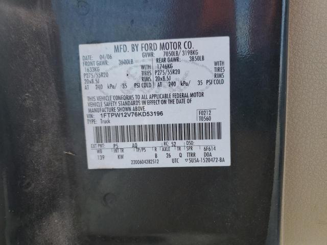 Photo 11 VIN: 1FTPW12V76KD53196 - FORD F150 SUPER 