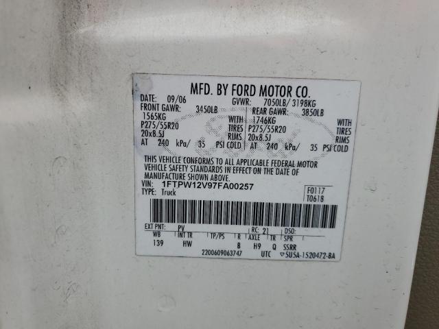 Photo 11 VIN: 1FTPW12V97FA00257 - FORD F-150 