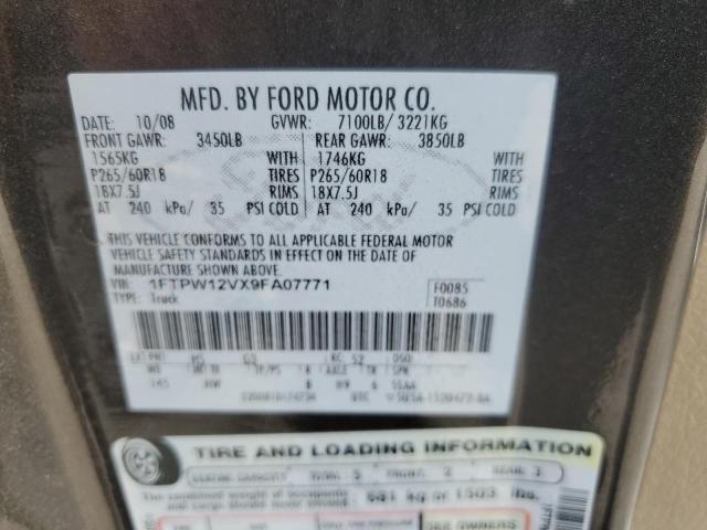 Photo 11 VIN: 1FTPW12VX9FA07771 - FORD F150 SUPER 