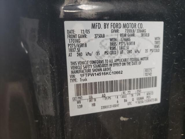 Photo 11 VIN: 1FTPW14516KC10662 - FORD F-150 