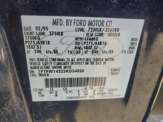 Photo 11 VIN: 1FTPW14525KD34020 - FORD F150 SUPER 