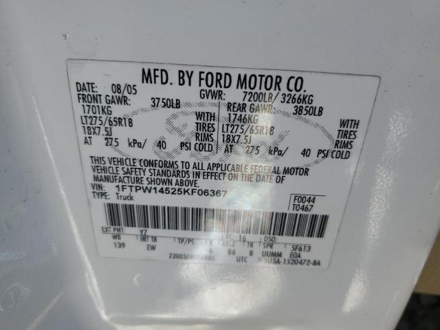 Photo 11 VIN: 1FTPW14525KF06367 - FORD F-150 