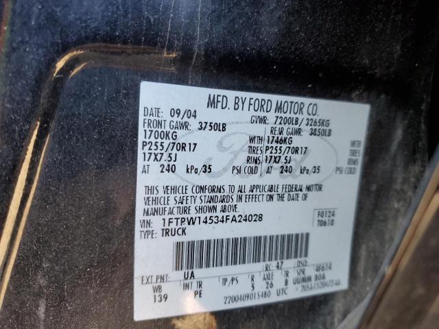 Photo 11 VIN: 1FTPW14534FA24028 - FORD F-150 