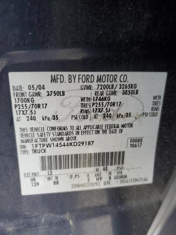 Photo 11 VIN: 1FTPW14544KD29187 - FORD F150 SUPER 