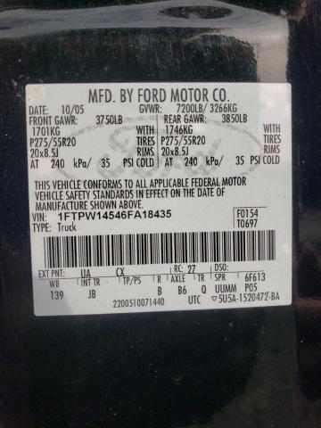 Photo 11 VIN: 1FTPW14546FA18435 - FORD F150 