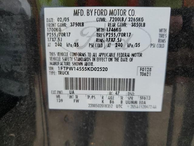 Photo 11 VIN: 1FTPW14555KD02520 - FORD F150 SUPER 