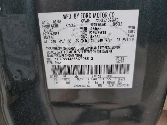 Photo 11 VIN: 1FTPW14565KF08512 - FORD F150 SUPER 