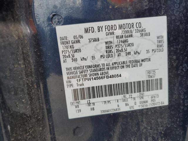 Photo 11 VIN: 1FTPW14566FB48054 - FORD F150 SUPER 