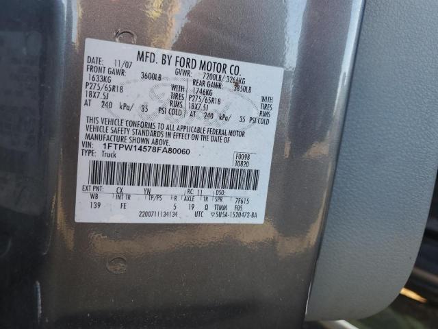 Photo 11 VIN: 1FTPW14578FA80060 - FORD F-150 