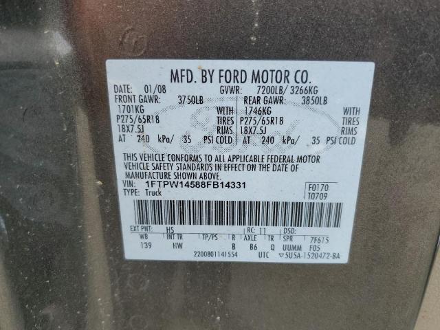 Photo 11 VIN: 1FTPW14588FB14331 - FORD F150 SUPER 