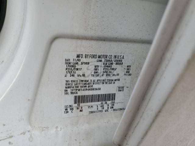 Photo 11 VIN: 1FTPW14594KB83630 - FORD F-150 