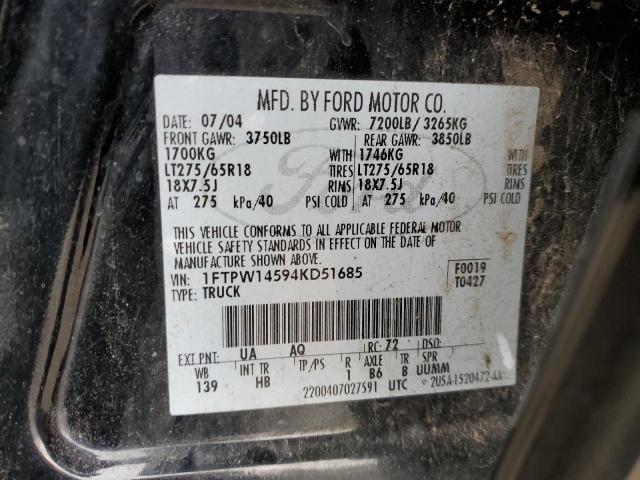 Photo 12 VIN: 1FTPW14594KD51685 - FORD F-150 